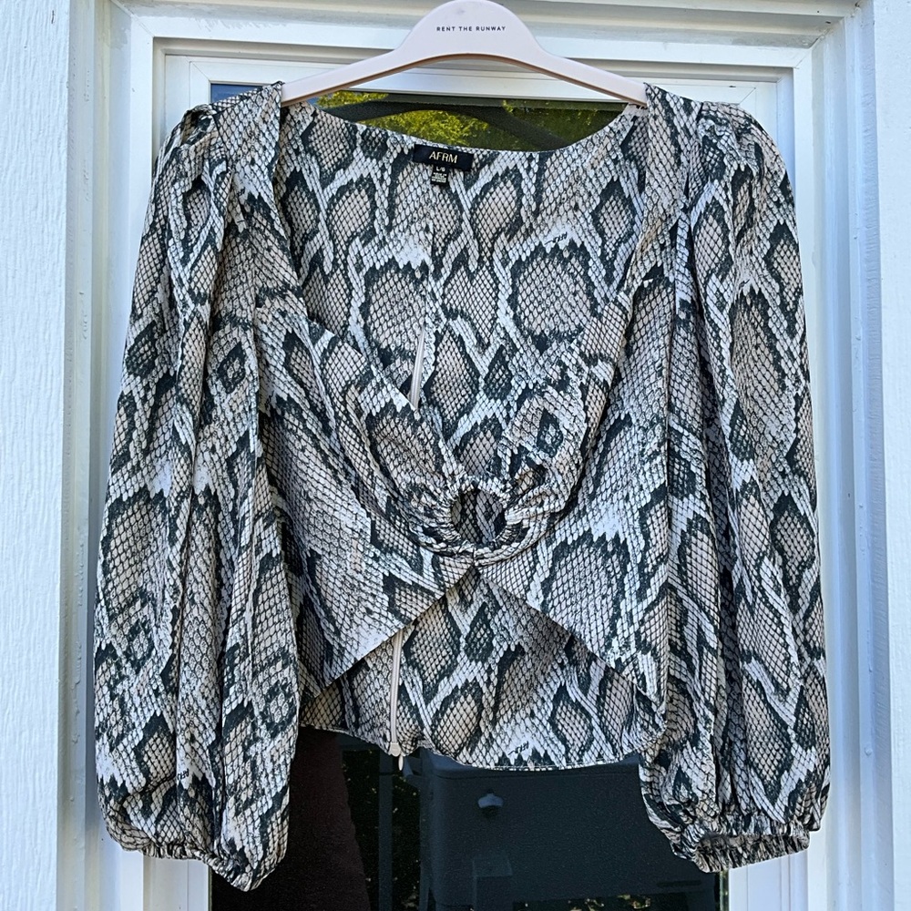 AFRM Snake Print Crop Top